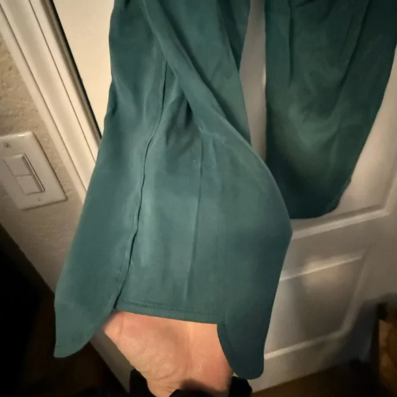 Universal Standard Cooling Stretch Cupro Pants - Teal - New With Tags! - Picture 4 of 7